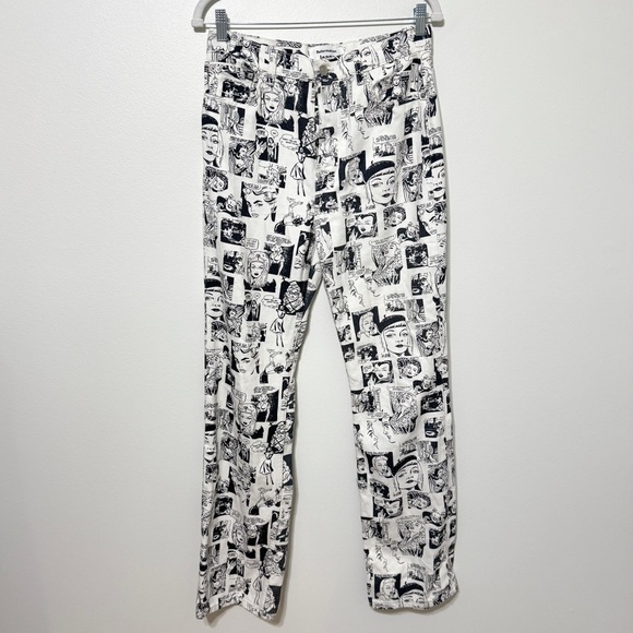 Reformation Newsprint Jeans Size 28 Denim Rare Viral Kendall Jenner - Picture 2 of 5